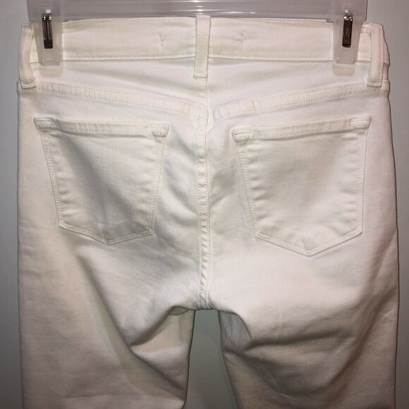 J Brand Mid Rise Rail Denim White Skinny Jeans In Blanc Size 25 Style 8112C028 - Picture 7 of 10